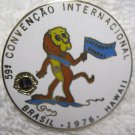 Lions Club Pin Vintage Rare Brasil 1976 Hawaii International Convention Pin Back