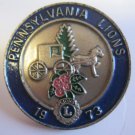 Lions Club Pin Vintage Rare Carriage Horse n Buggy  1973
