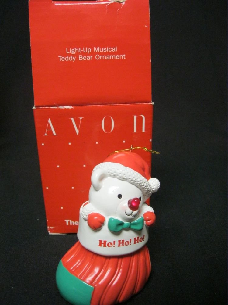 avon teddy bear ornament collection