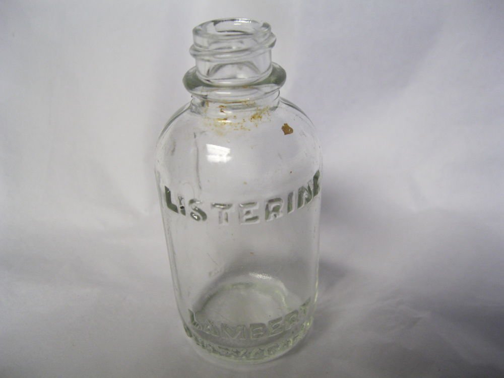 Vintage Listerine Lambert Pharmacal Company clear glass bottle