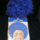 Adult Curly Wig Blue Halloween School Spirit Amscan