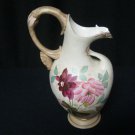 Pitcher Antique floral bird head spout Shell Branch Handle Marked ED crown Rare