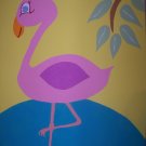Fancy Flamingo.  Nursery art / childrens art