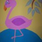 Fancy Flamingo.  Nursery art / childrens art
