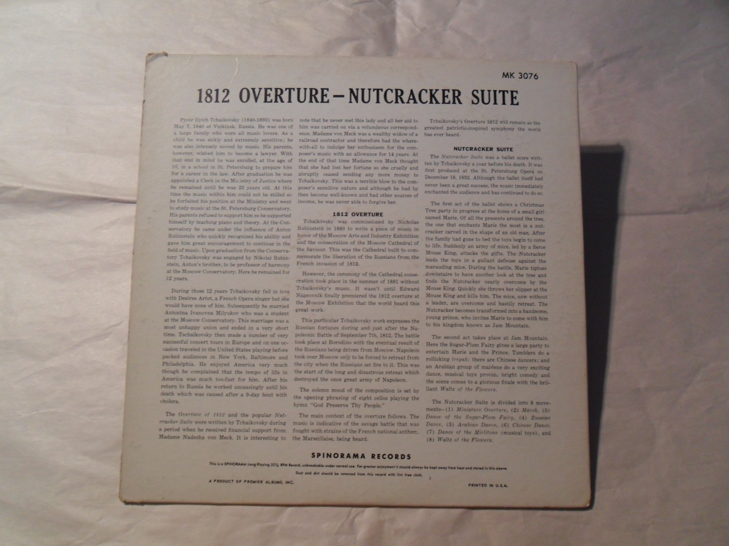 Tchaikovsky &quot;NUTCRACKER SUITE&quot; LP Record Album