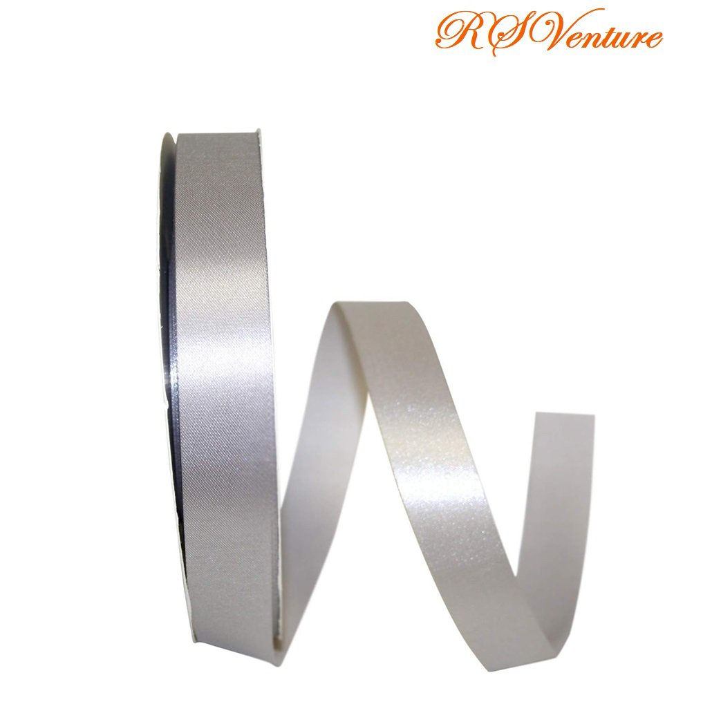 7/8 Inch Sterling Silver Satin Ribbon