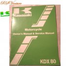1984 Kawasaki KDX 80 Motorcycle Owner's & Service Manual