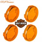 Harley Davidson OEM 4 Bullet Style Turn Signal Lenses Amber