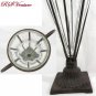 Caged Iron Hand Blown Glass Urn/Vase