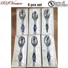 6pc Murano Art Deco Collection Ice-Cream Scoopers
