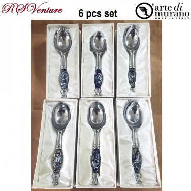 6pc Murano Art Deco Collection Ice-Cream Scoopers