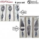 6pc Murano Art Deco Collection Servers