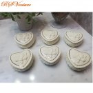 SIX Heart Shaped Porcelain Jewelry Boxes