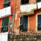 White Sheets and Green Shutters 8x10 Original Digital Photograph Italy