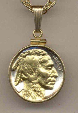 Indian Head Nickle Coin Necklace
