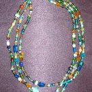 Teal Glass Bead Necklace