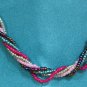 Colorful twists necklace