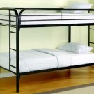 BLACK TWIN TWIN TRADITIONAL METAL BUNK BED