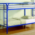 BLUE TWIN TWIN TRADITIONAL METAL BUNK BED