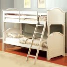 CAPE COD TWIN TWIN ELEGANT WHITE SOLID WOOD BUNK BED