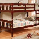 CATALINA CHERRY TWIN TWIN SOLID PINE WOOD BUNK BED
