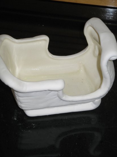 Ceramic Christmas Sleigh Ready To Paint Bisque