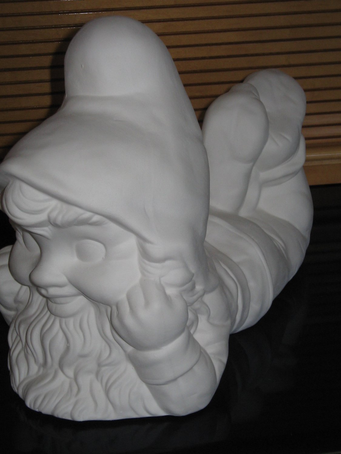 Large Ready To Paint Garden Gnome Laying On Stomach U Paint Bisque