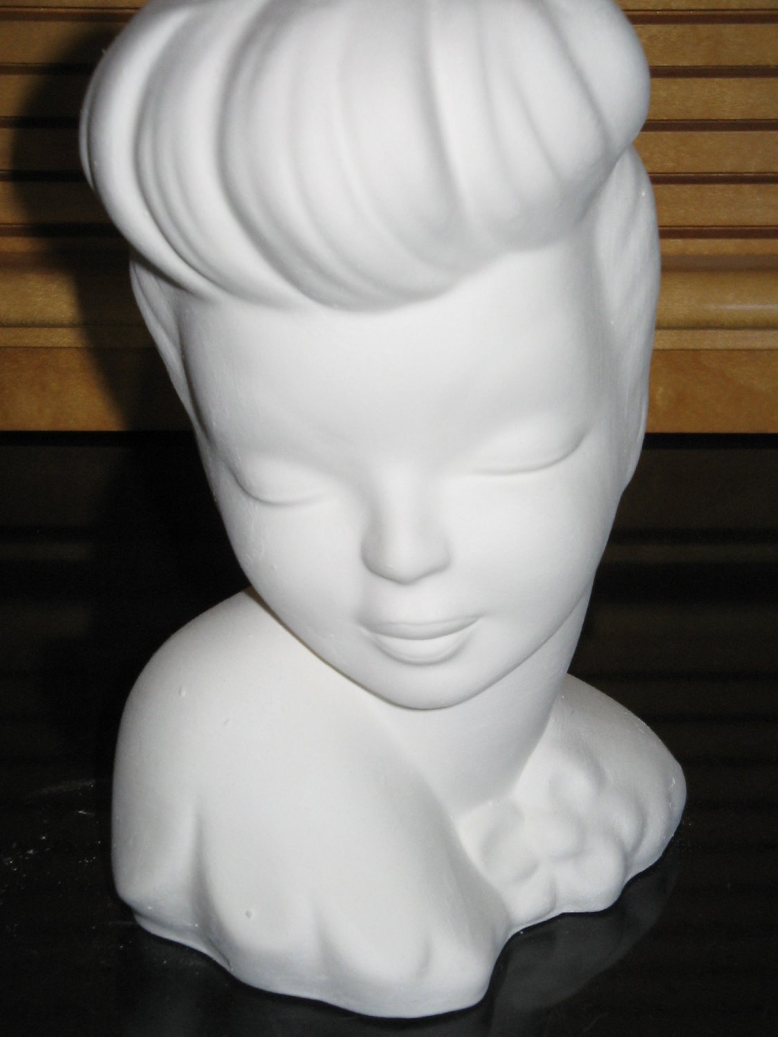 Ready To Paint Ceramic Vase Womens Face U Paint Bisque