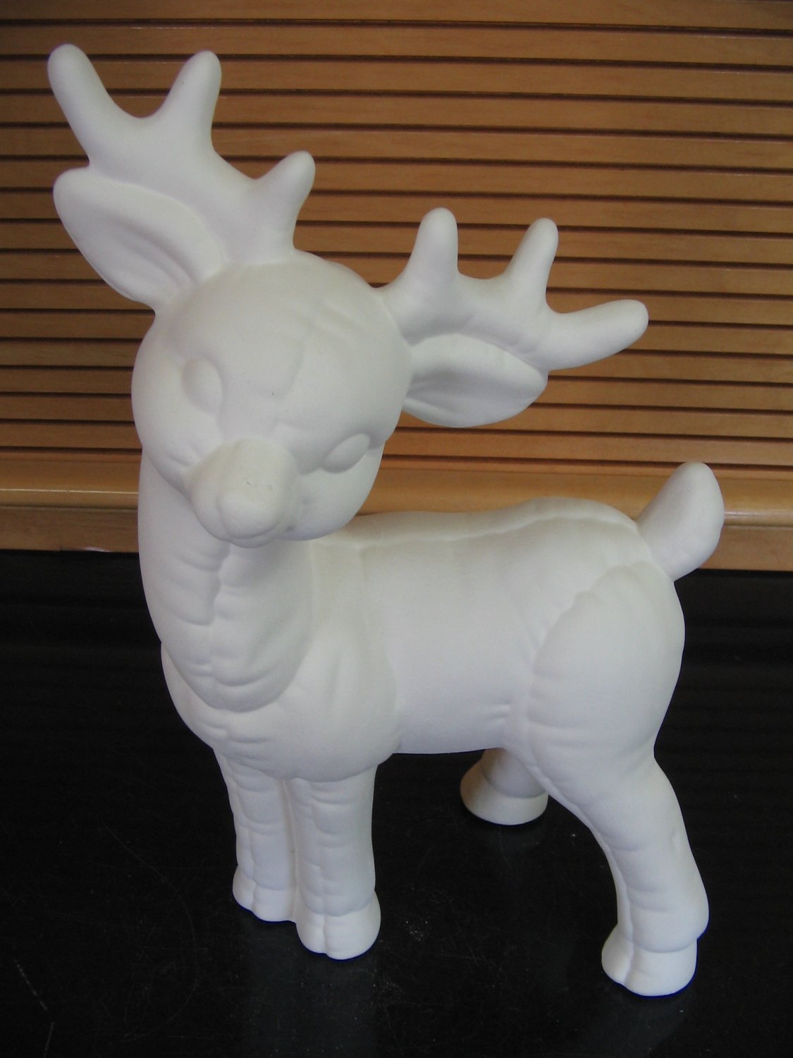 Softie Reindeer Standing Head Tilted Up Ceramic Bisque Ready To Paint U ...