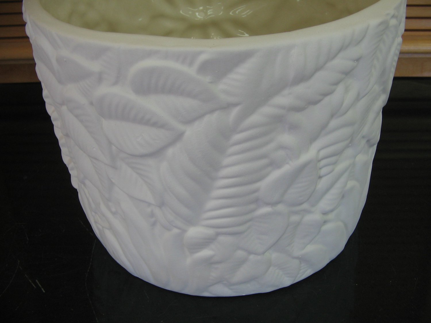 Large Floral Flower Pot Ready To Paint Bisque U Paint Ceramics