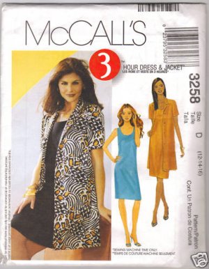 3 hour Sheath Dress with Jacket 12 14 16 McCalls 3258 FREE SHIPPING