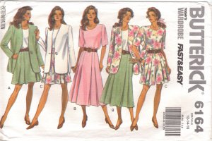COMPLETE WARDROBE Jacket, Top, Skirt, Shorts EASY 12 14 16 Butterick 6164 free shipping