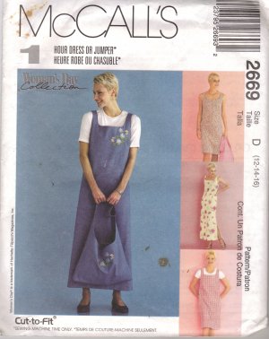 Missesâ�� Shift Jumper Tote bag sewing pattern McCallâ��s 2669 Womanâ��s Day FREE SHIPPING