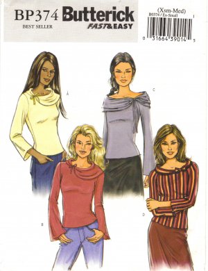 BLOUSE 6 8, 10, 12, 14 Stretch knit Butterick BP 374 Sewing pattern FREE SHIPPING