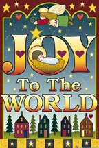 Christmas JOY TO THE WORLD Large FLAG New Banner ANGELS