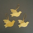 Gold Beaded Dove Christmas Ornament