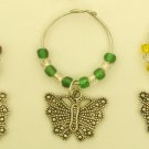 Butterfly Wine Charms: 6 Set