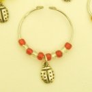 Lady Bug Wine Charms: 6 Set