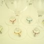 Lady Bug Wine Charms: 6 Set
