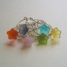 Flower Wine Charms: Set Of 6