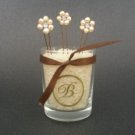 Pink Daisy Hair Pin: Set Of 3