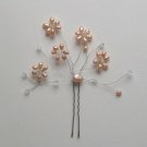 Pink Floral Bouquet Hairpin