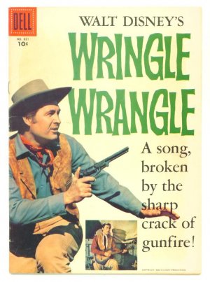 WRINGLE WRANGLE Dell Comics 1956 Fess Parker Walt Disney Western