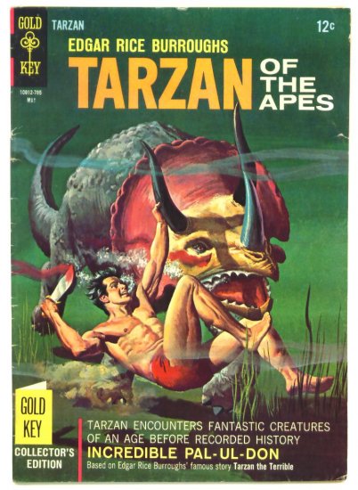 TARZAN #167 Gold Key Comics 1967 Dinosaur Cover