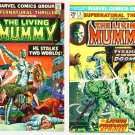 The Living Mummy SUPERNATURAL THRILLERS Lot #8 and #9 Marvel Comics 1974