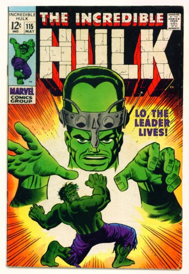 INCREDIBLE HULK #115 Marvel Comics 1969 VS The Leader