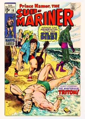 SUB-MARINER #18 Marvel Comics 1969 TRITON Inhumans