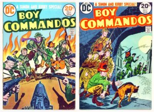BOY COMMANDOS #1 and #2 DC Comics 1973 Joe Simon Jack Kirby