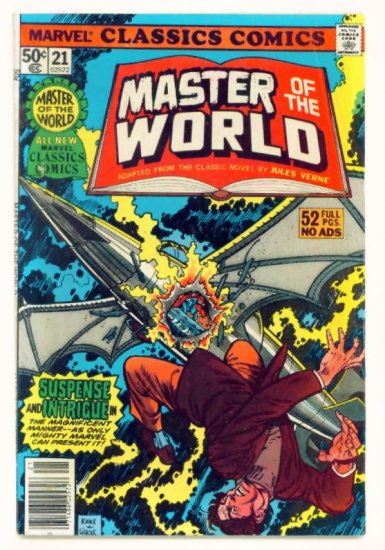 MASTER of the WORLD Marvel Classics Comics #21 1977 Jules Verne