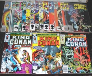 KING CONAN Lot of 16 Marvel Comics #1 - #55 Conan the Barbarian